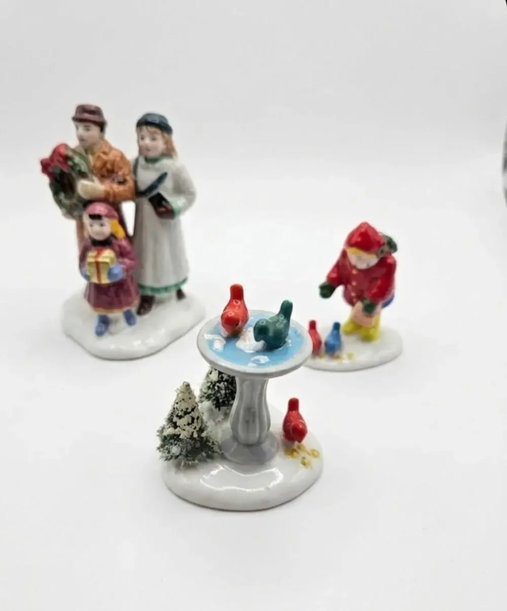 Department 56 Snow Village Figurine s Feeding The Birds